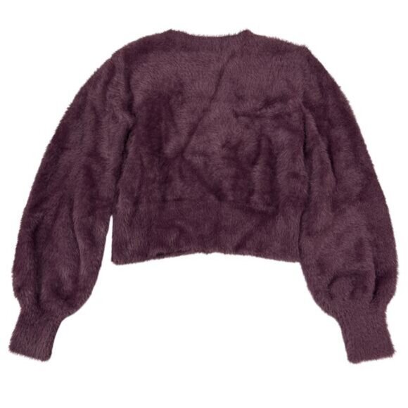 SUNDAY BEST Aritzia Kitten Fuzzy Crop Sweater Size 2XS - Picture 5 of 5
